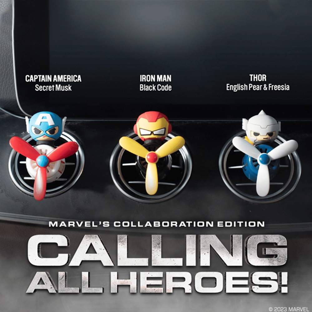 Car Perfume Car Air Freshener Marvel Series Car Vent Car Refresher Minyak Wangi Pewangi Kereta 汽车香水