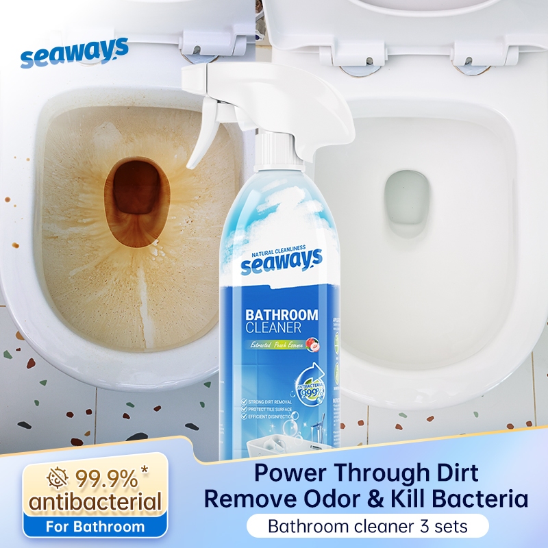 Seaways Bathroom Cleaning Spray (500g) Toilet Bowl Cleaner Glass Stain Remover Tile Floors Cleaner