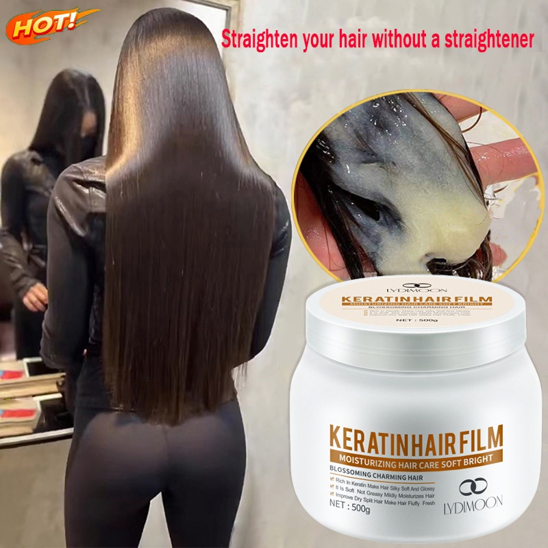 hair mask for frizzy hair Keratin 500g hair treatment for damaged hair 直 發 膏 No hair straightener required