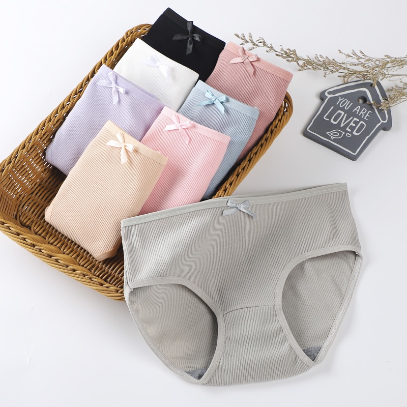 Panties Women middle waist Underwear simple Female Panty Briefs
