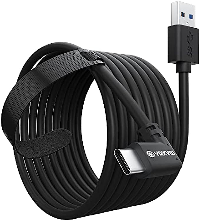 Link Cable for Oculus Quest 2, 16ft Link Cable for Pc Gaming and Steam, High Speed Data Transfer Cable and Fast Charging Cable, USB 3.2 A to C Charger Cord for VR Quest 2/1