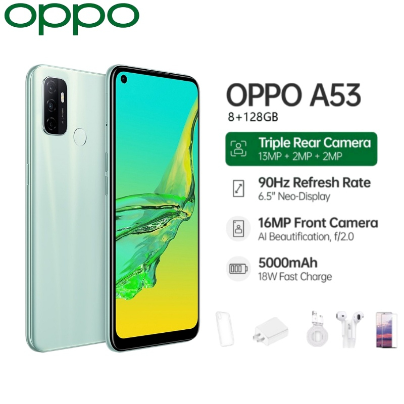 OPPO A53 Smartphone 8+256GB cellphone 6.5 inch Screen Dual Card Slot Mobile Android Phone