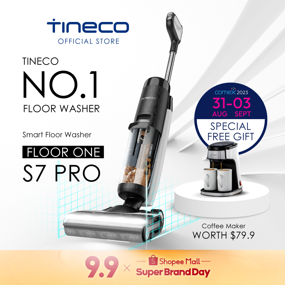 Flagship Tineco Floor One S7 PRO Smart Floor Washer Wet Dry Cordless Vacuum Cleaner Mop Dual-sided Edge LCD Display