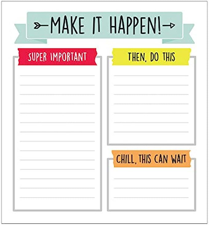 Carson Dellosa Aim High To Do List Notepad—5.75&quot; x 6.25&quot; Paper Stationery, Daily Checklist, Goals, Reminders, Notes, Motivational Organizer (50 sheets)