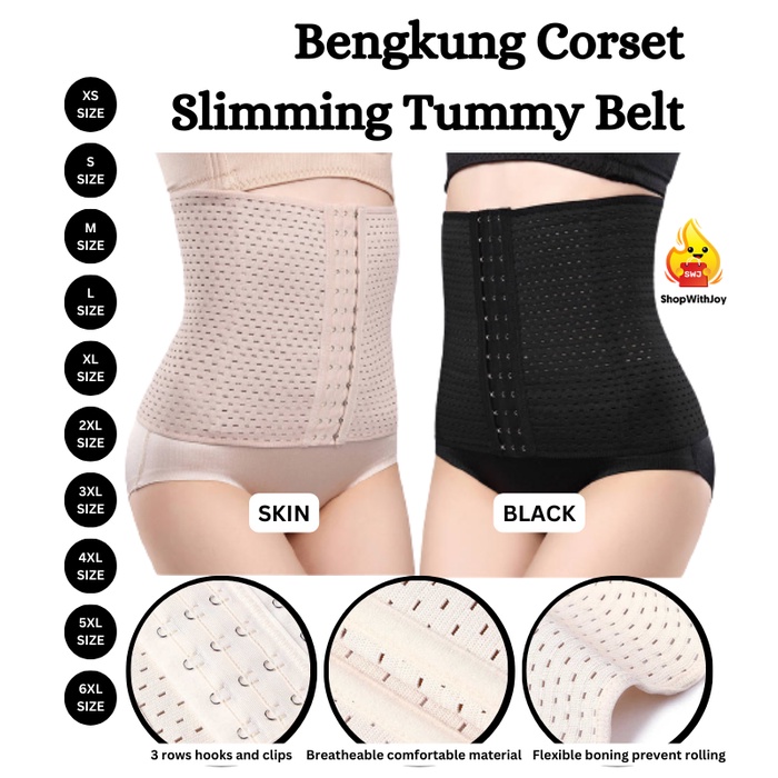 【ShopWithJoy】Premium BORONG Bengkung Plus Size Super Slim Bengkung 4 Tulang Bengkung Corset Slimming Girdle Tummy Belt