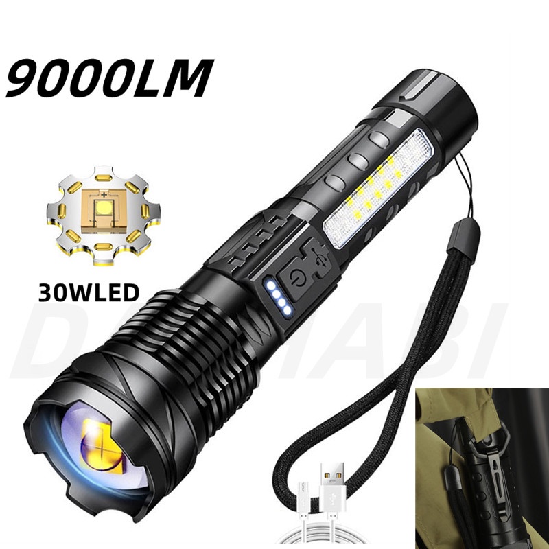 2023 Super bright high flashlight strong lantern of 7 modes emergency light for external environment