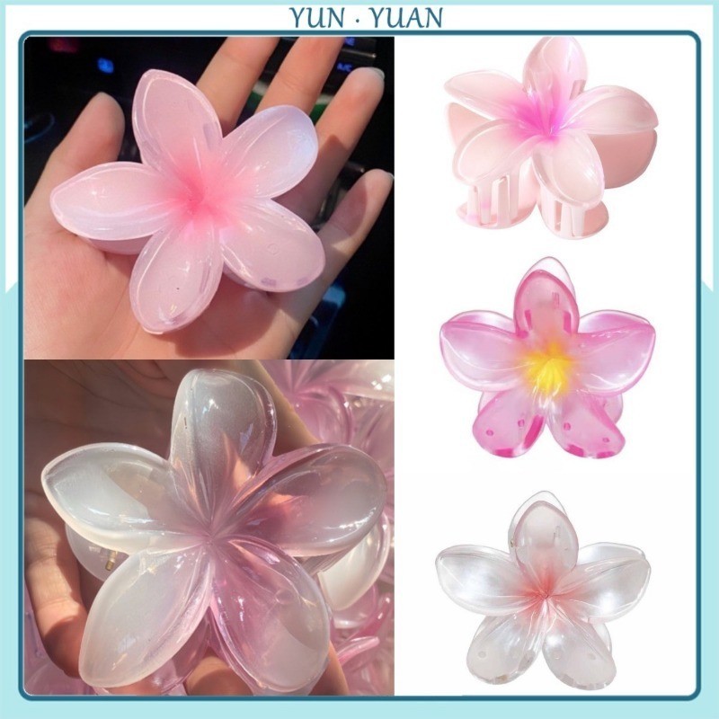 [YUNYUAN] Pink Holographic Hair Clip Collection Beauty Hair Accessories Cute Girl Shark Clip Beautiful Hair Clip Set